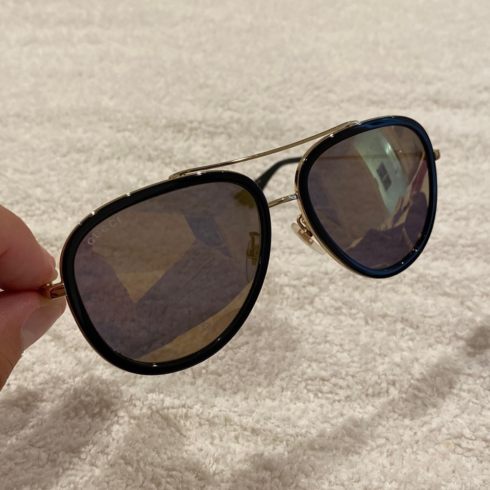 NWT GUCCI GG0062S - 001 AVIATOR SUNGLASSES